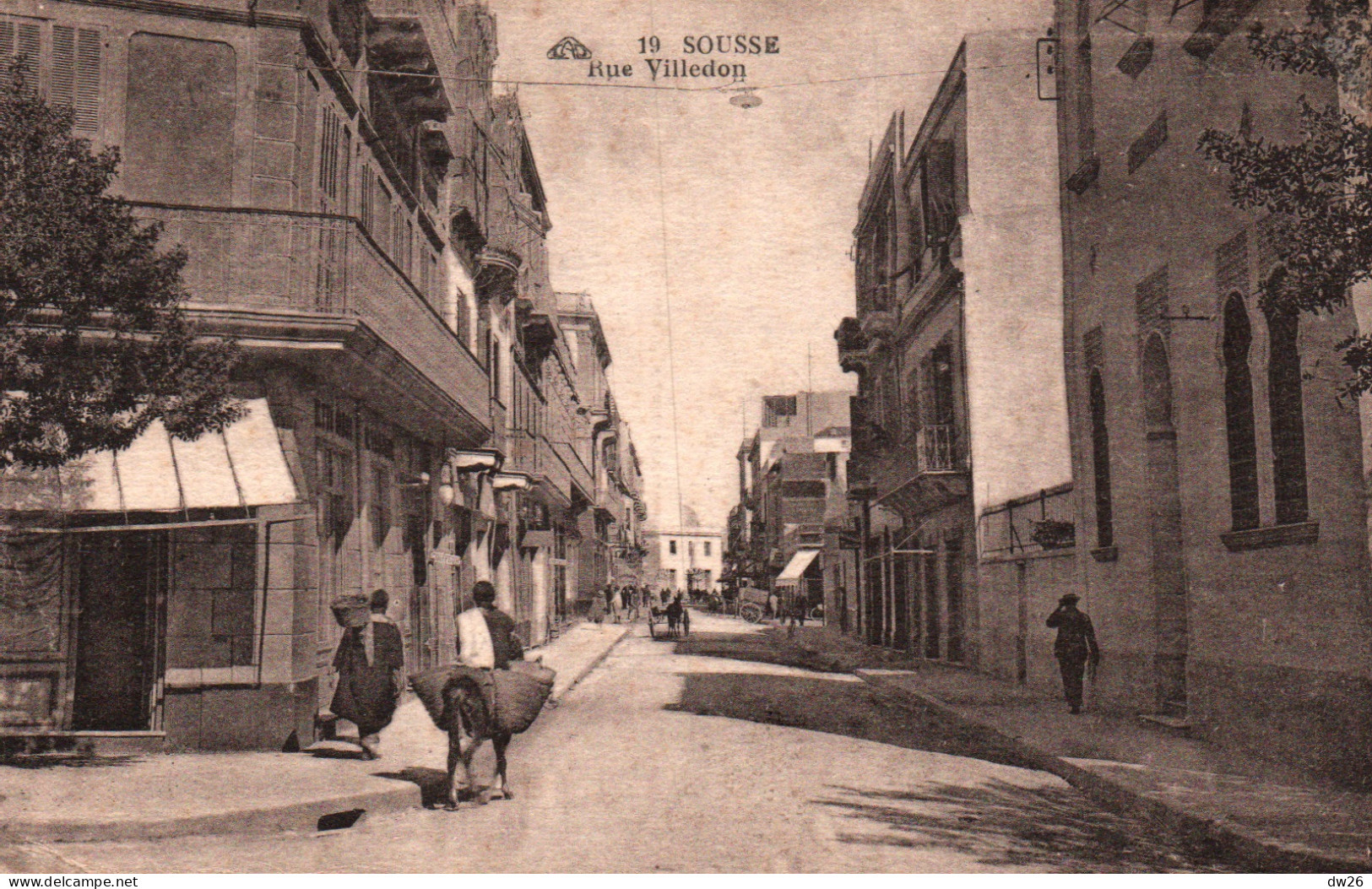 Sousse (Tunisie) La Rue Villedon, Petite Animation - Carte CAP N° 19 - Africa