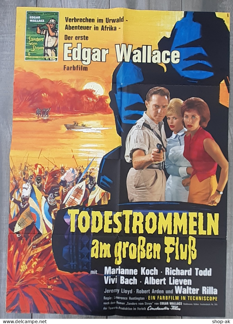 C4869/ Kinoplakat Edgar Wallace Todestrommeln Am Großen Fluß  Movie Poster - Affiches & Posters