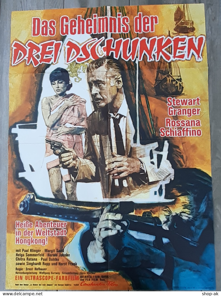 C4897/ Kinoplakat Das Geheimnis Der Drei Dschunken Stewart Granger  Movie Poster - Affiches & Posters