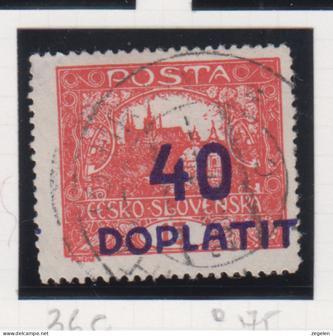 Tsjechoslovakije Michel-cat. Porto 36C Gestempeld - Timbres-taxe