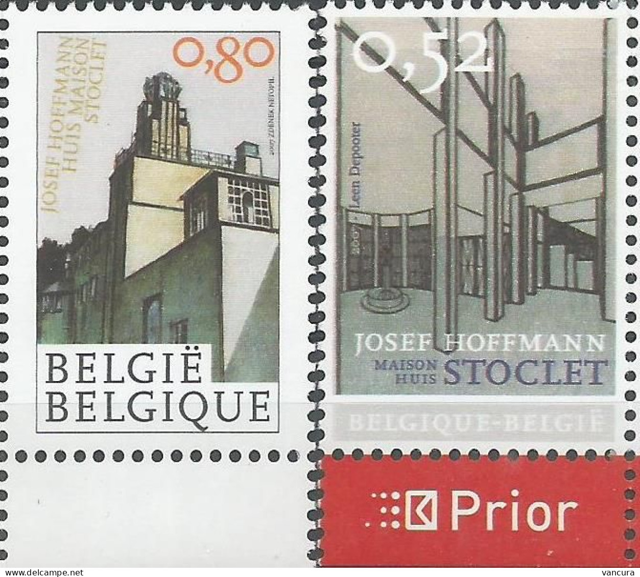 ** Belgium Stoclet Palace 2007 Joint Issue With The Czech Republic - Otros & Sin Clasificación