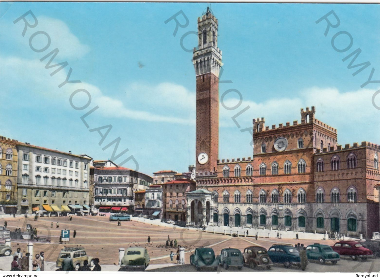 CARTOLINA  C4 SIENA,TOSCANA-IL CAMPO-STORIA,MEMORIA,CULTURA,RELIGIONE,IMPERO ROMANO,BELLA ITALIA,VIAGGIATA 1961 - Siena