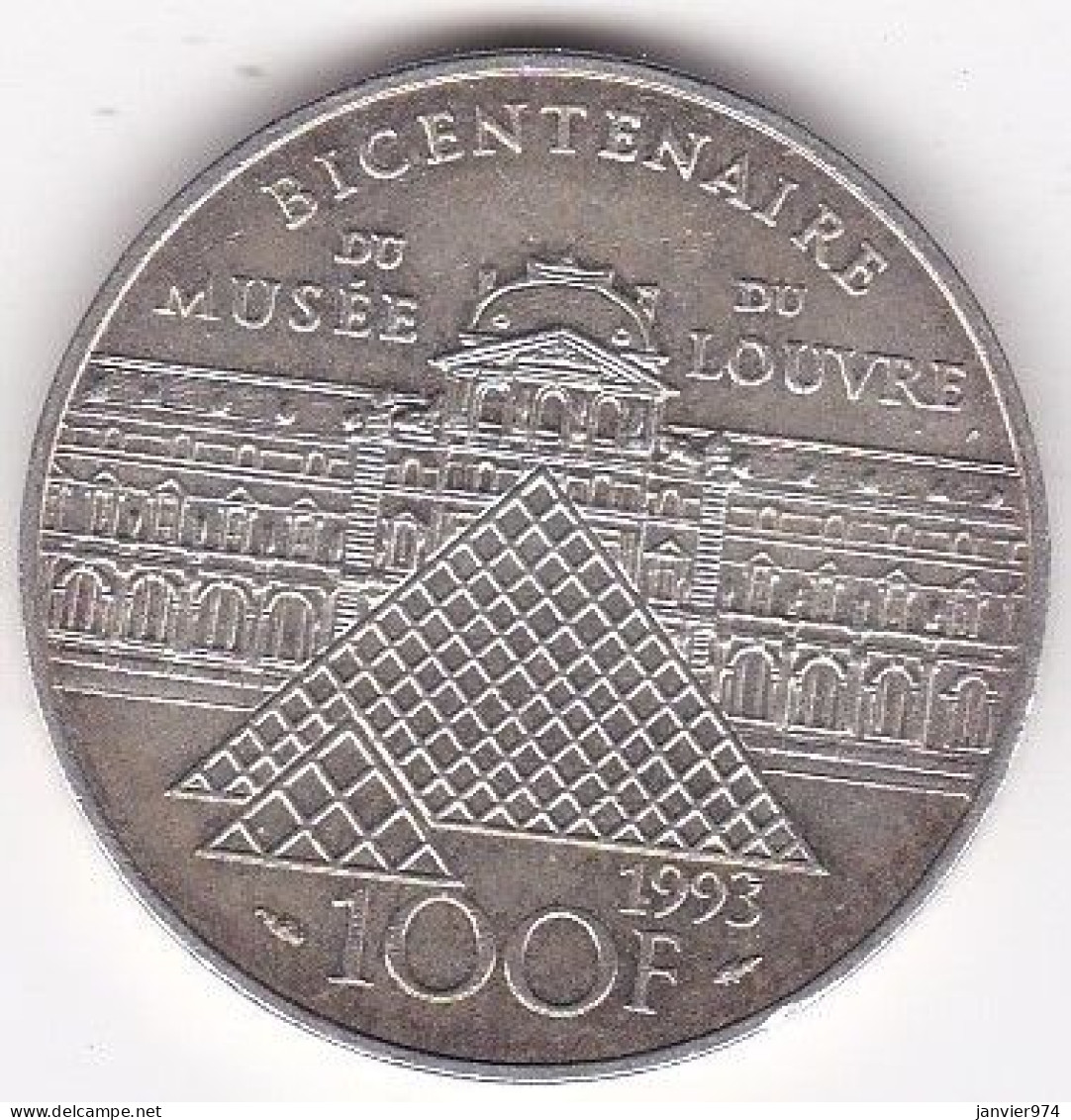 100 Francs 1993 La Liberté Guidant Le Peuple - Bicentenaire Du Musée De Louvre , En Argent - 100 Francs
