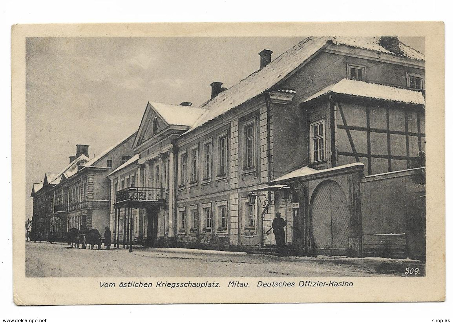 Y23847/ Mitau Jelgava Deutsches Offizier-Kasino 1. Weltkrieg AK Ca.1915 - Lettland