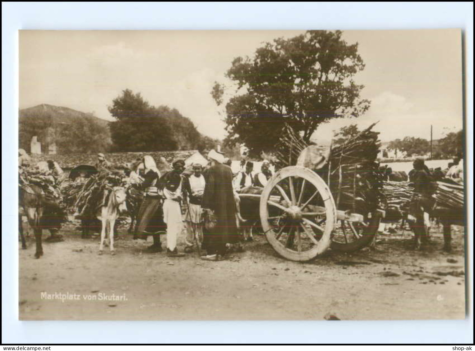 S3268/ Skutari Marktplatz Albanien  Foto Trinks-Bildkarte  AK-Format  Ca.1925 - Albanie