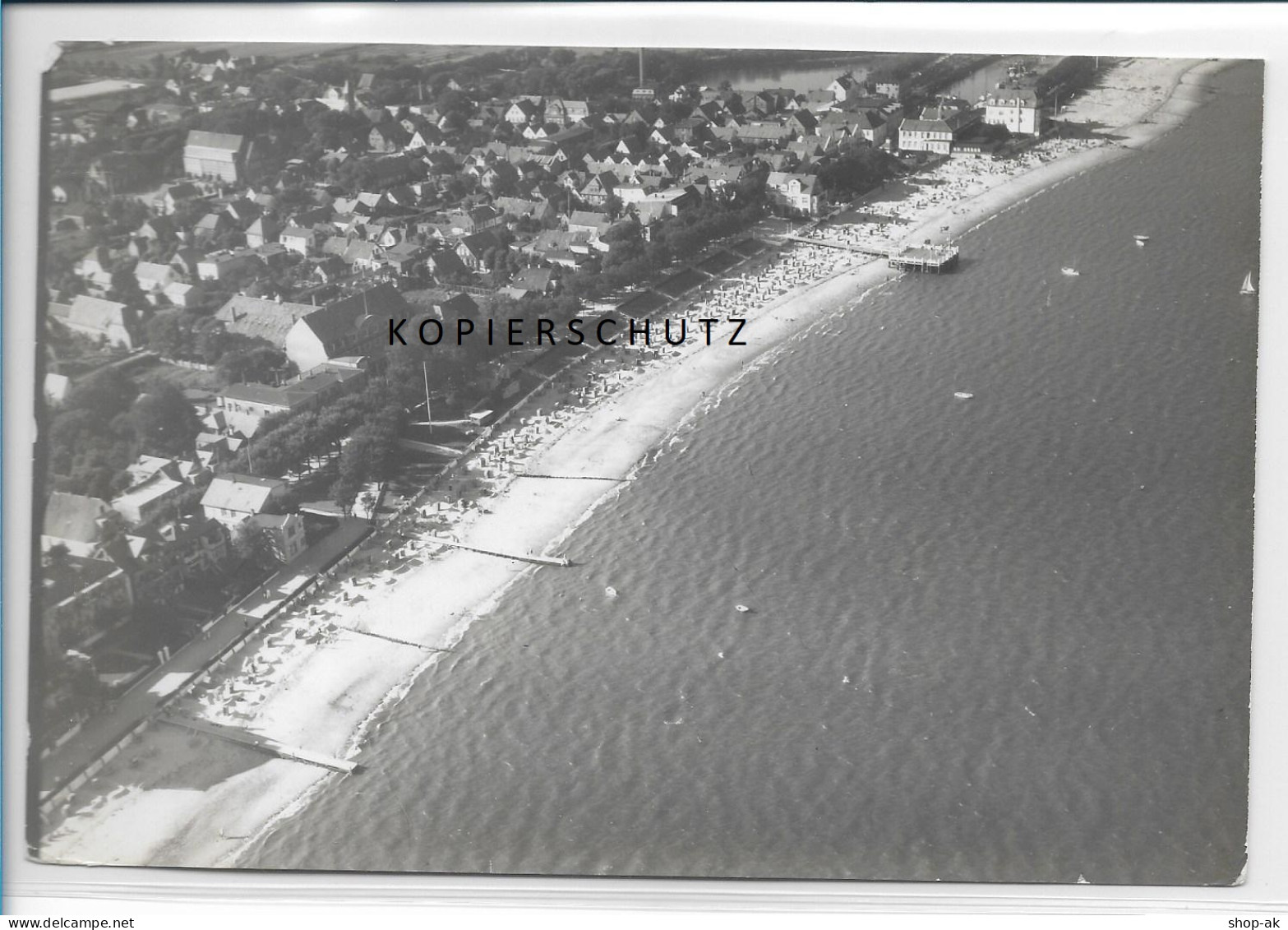ZZ-6668/ Wyk Auf Föhr Seltenes Foto Luftbild 18  X 12 Cm  Ca.1935 - Föhr