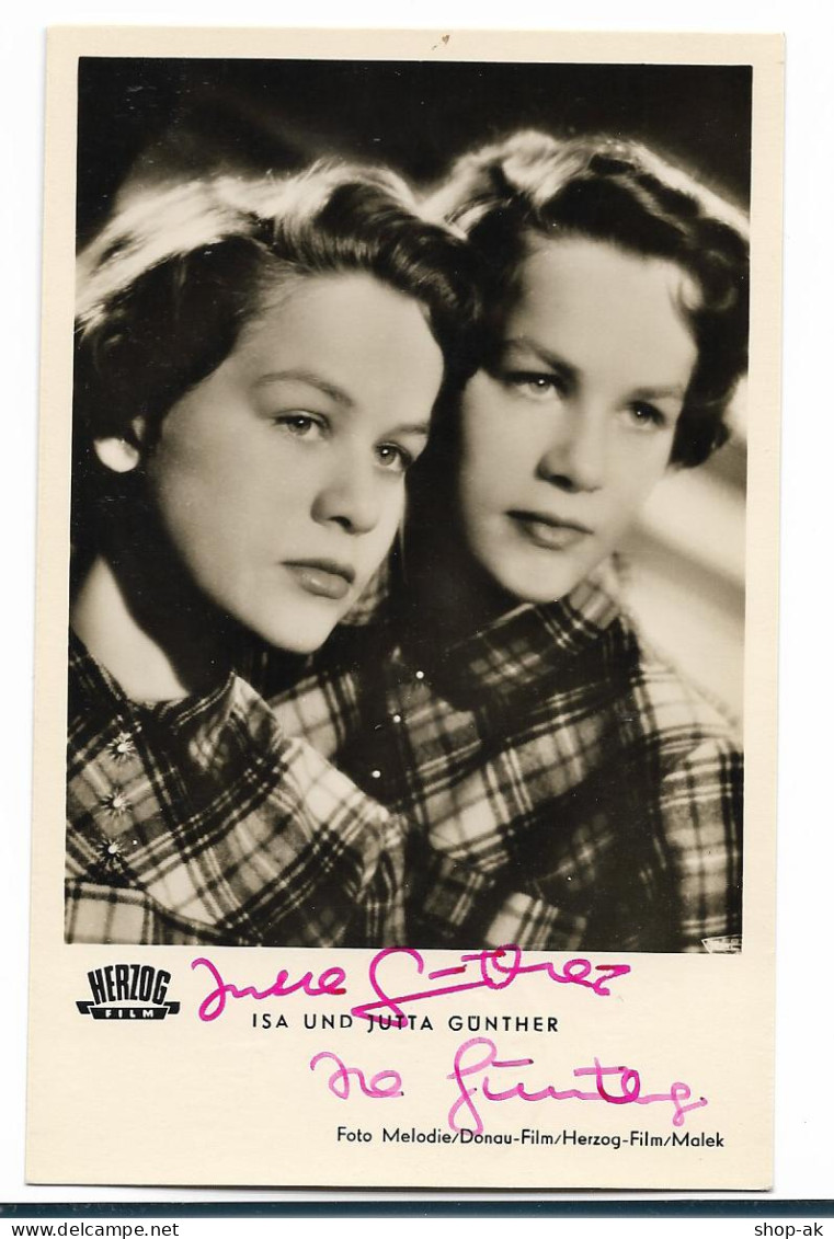 MM0687/ Isa Und Jutta Günther Autogramm Foto Ak Ca.1958 - Autographes