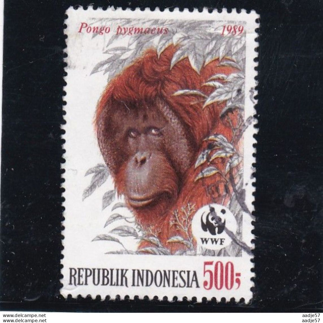 Indonesia Indonesie 1989, WWF, Minr 1294 Bornean Orangutan, Pongo Pygmaeus Used - Singes