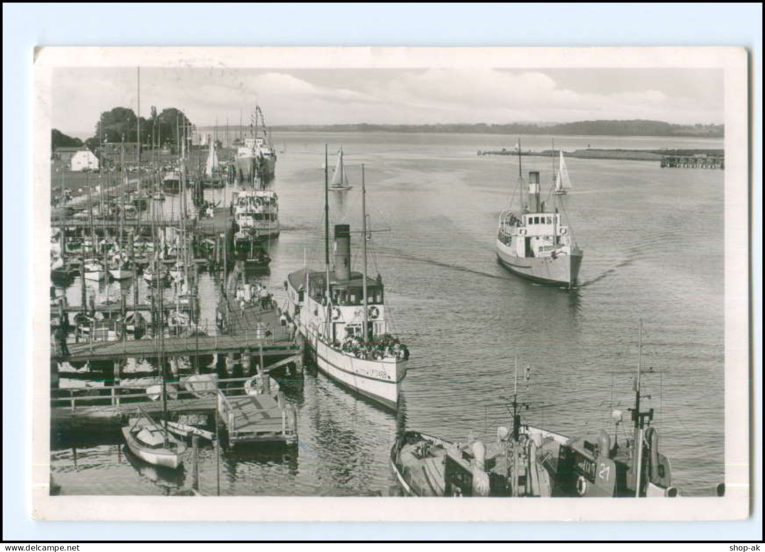 XX17455/ Travemünde Hafen Schiffe Foto AK Ca. 1955 - Luebeck-Travemuende