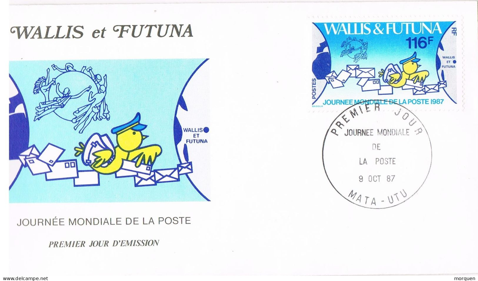 54395. Carta MATA-UTU (Wallis Et Futuna) 1987. Dia Del Sello. U.P.U - FDC