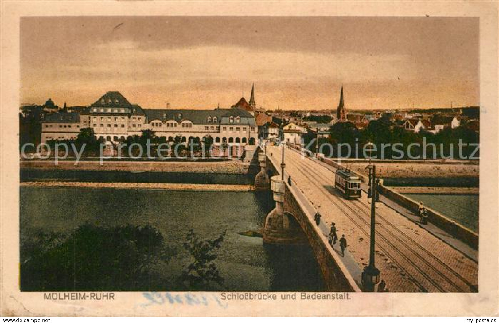 73562719 Muelheim Ruhr Schlossbruecke Und Badeanstalt Muelheim Ruhr - Mülheim A. D. Ruhr