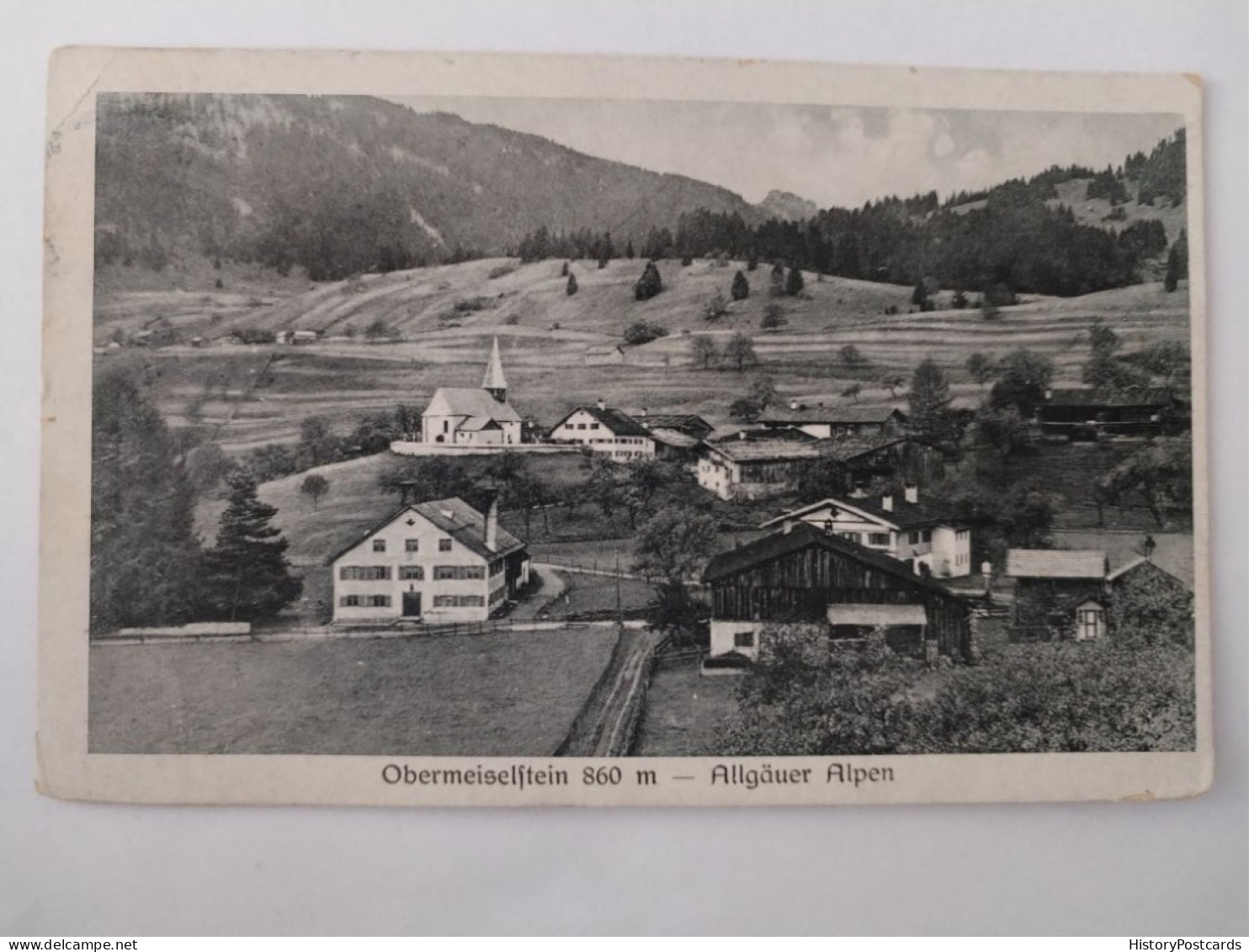 Obermeiselstein, Gesamtansicht, Obermeiselstein, Oberstdorf, Allgäuer Alpen, 1921 - Oberstdorf