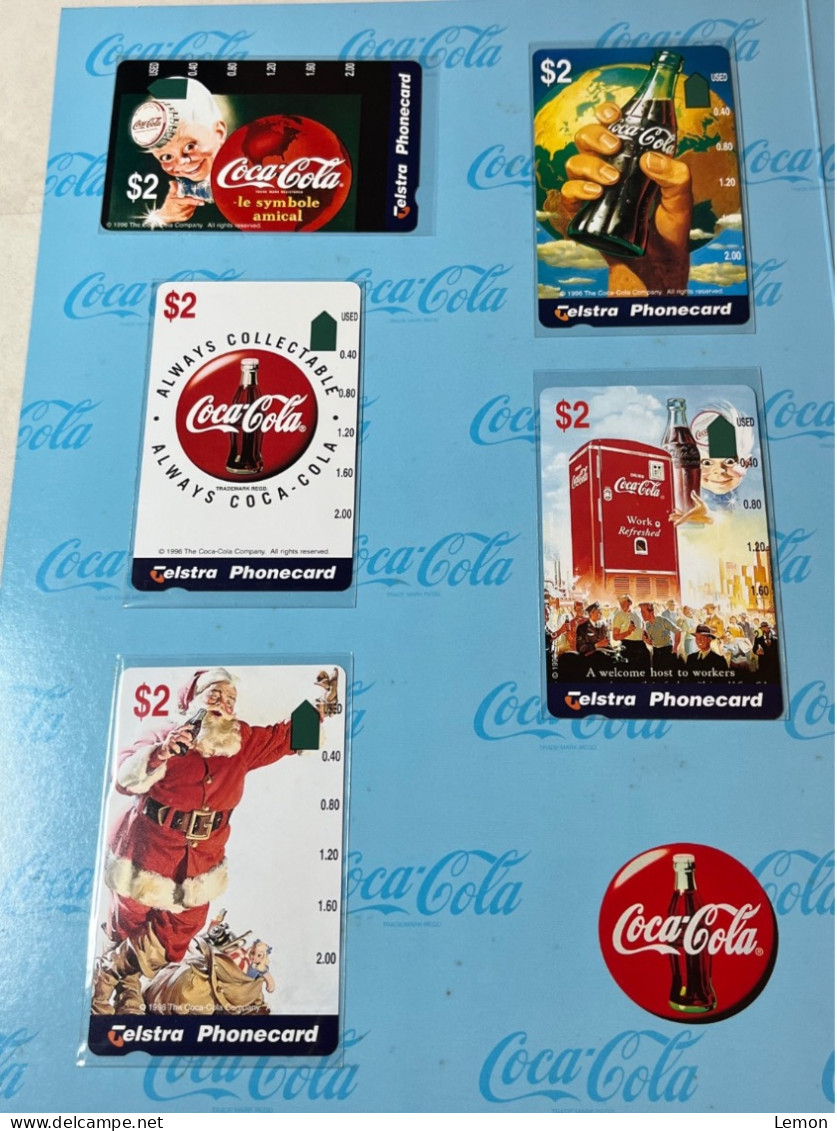 Mint Australia Telstra (Anritsu) Phonecard - 1996 COCA COLA Complimentary Issue, Set Of 10 Mint Cards With Folder - Australie