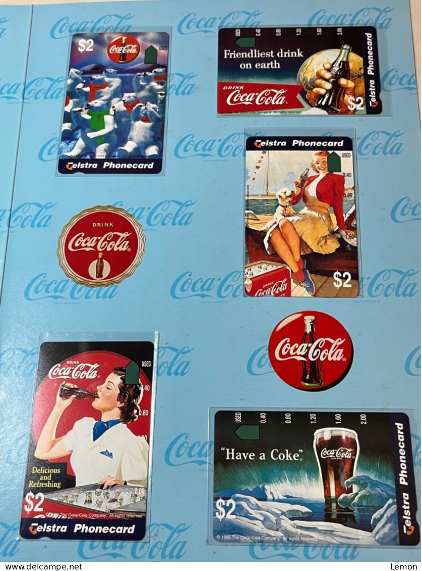Mint Australia Telstra (Anritsu) Phonecard - 1996 COCA COLA Complimentary Issue, Set Of 10 Mint Cards With Folder - Australie