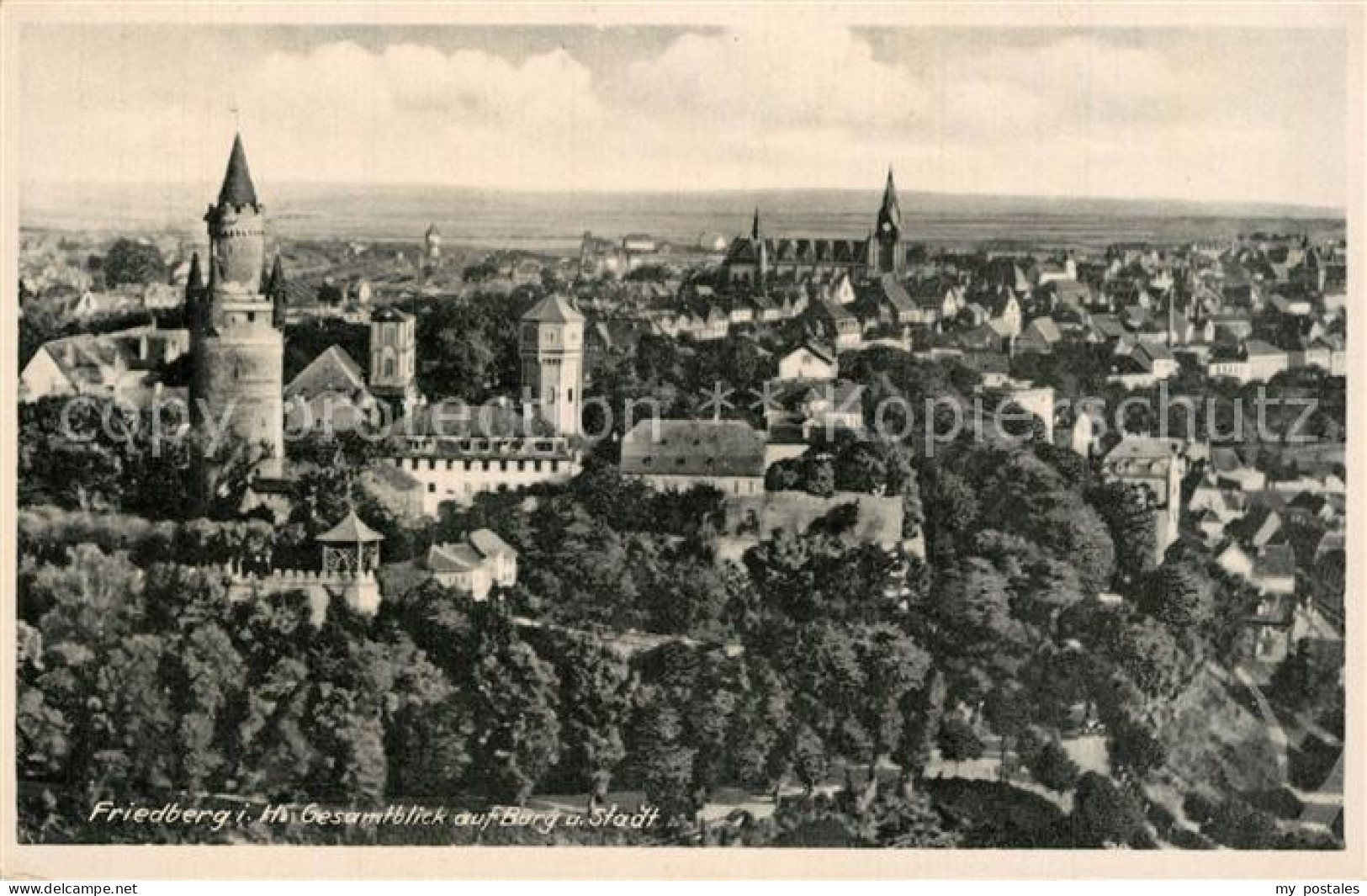 73561964 Friedberg Hessen Panorama Burg Stadt Friedberg Hessen - Friedberg