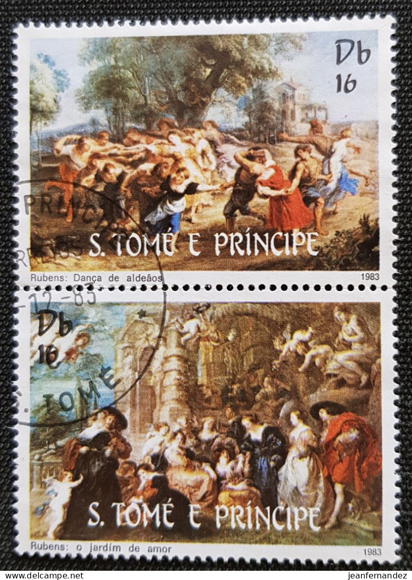 Sao Tome Et Principe 1983 Paintings - Easter  Stampworld N° 835 Et 836 Série Complète - São Tomé Und Príncipe