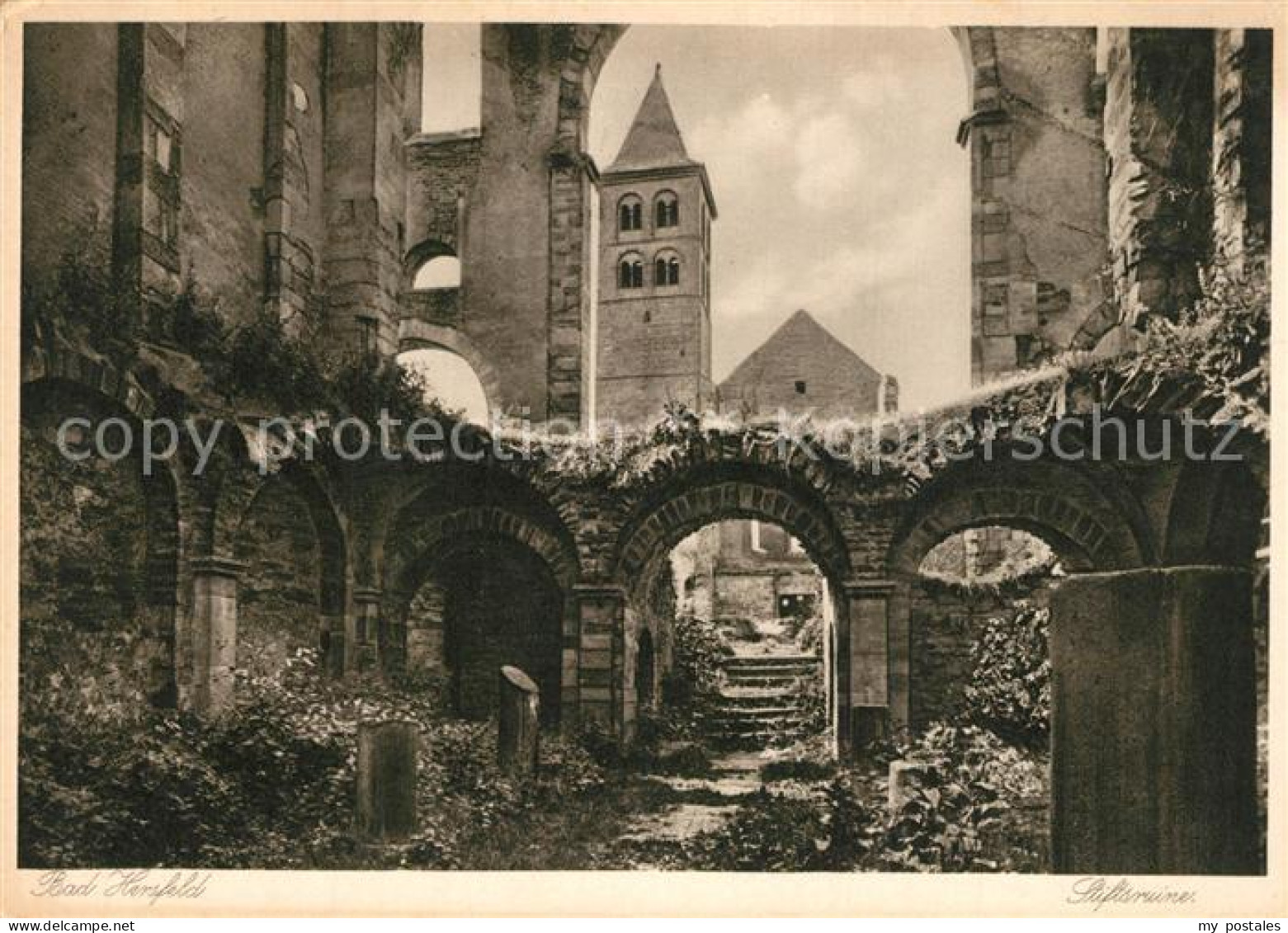 73561473 Bad Hersfeld Stiftsruine Kupfertiefdruck Bad Hersfeld - Bad Hersfeld