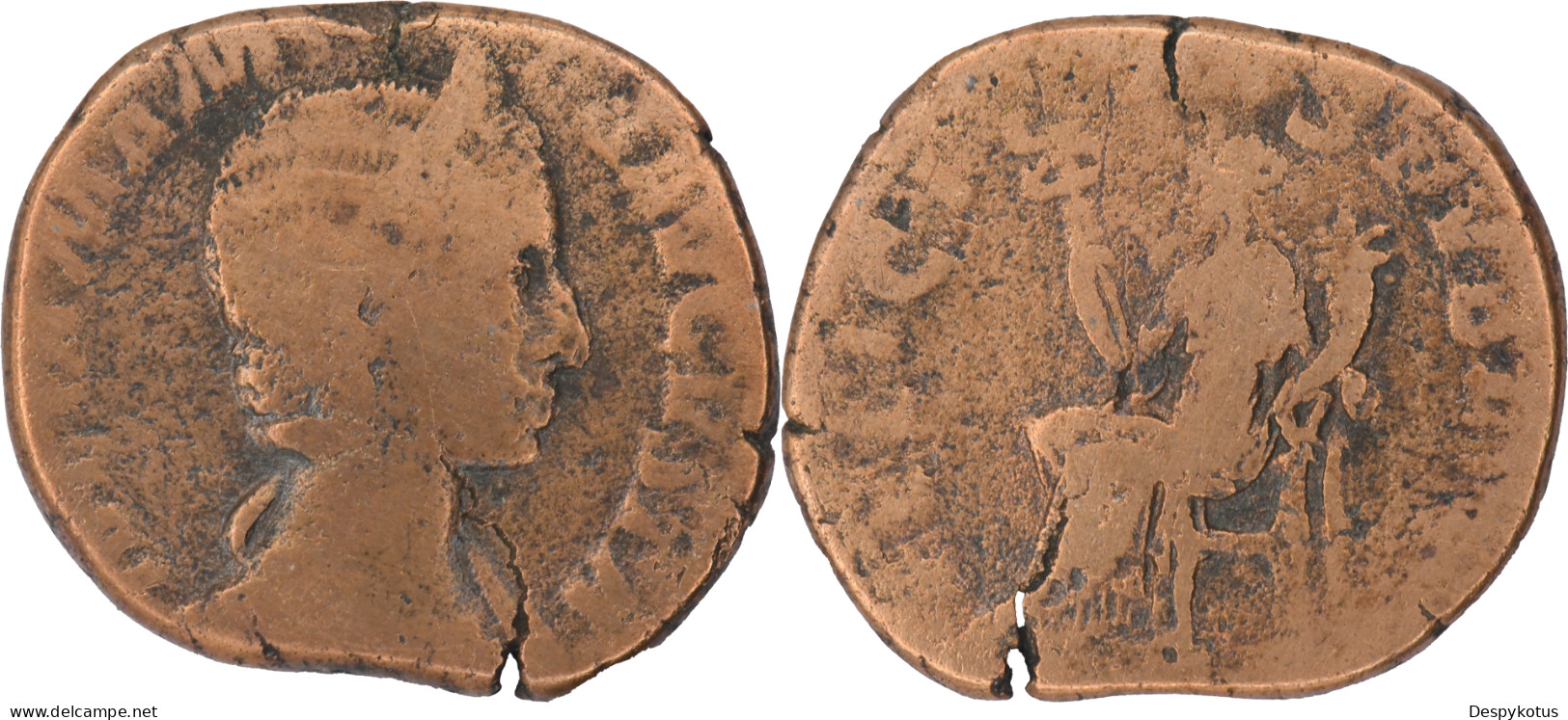 ROME - Sesterce - JULIA MAMEE - 228 AD - FELICITAS  - RIC.676 - 18-387 - Die Severische Dynastie (193 / 235)