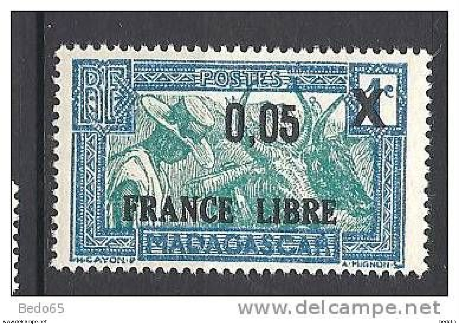MADAGASCAR  FRANCE LIBRE N° 240 CADRE ET CENTRE BLEU CLAIR  NEUF** LUXE - Nuovi