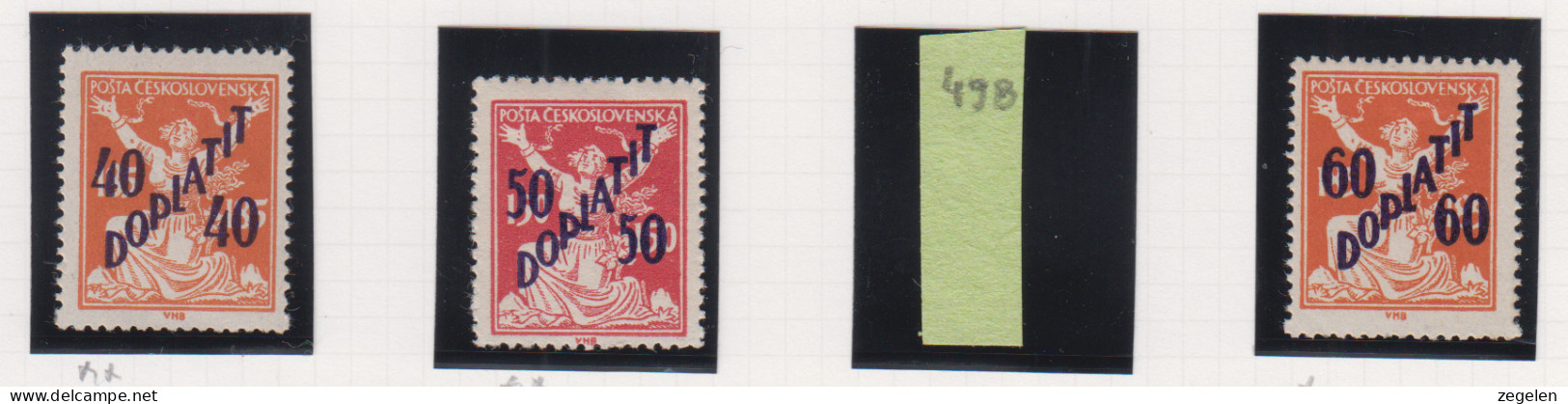 Tsjechoslovakije Michel-cat. Porto 48/49 **+50 * - Postage Due