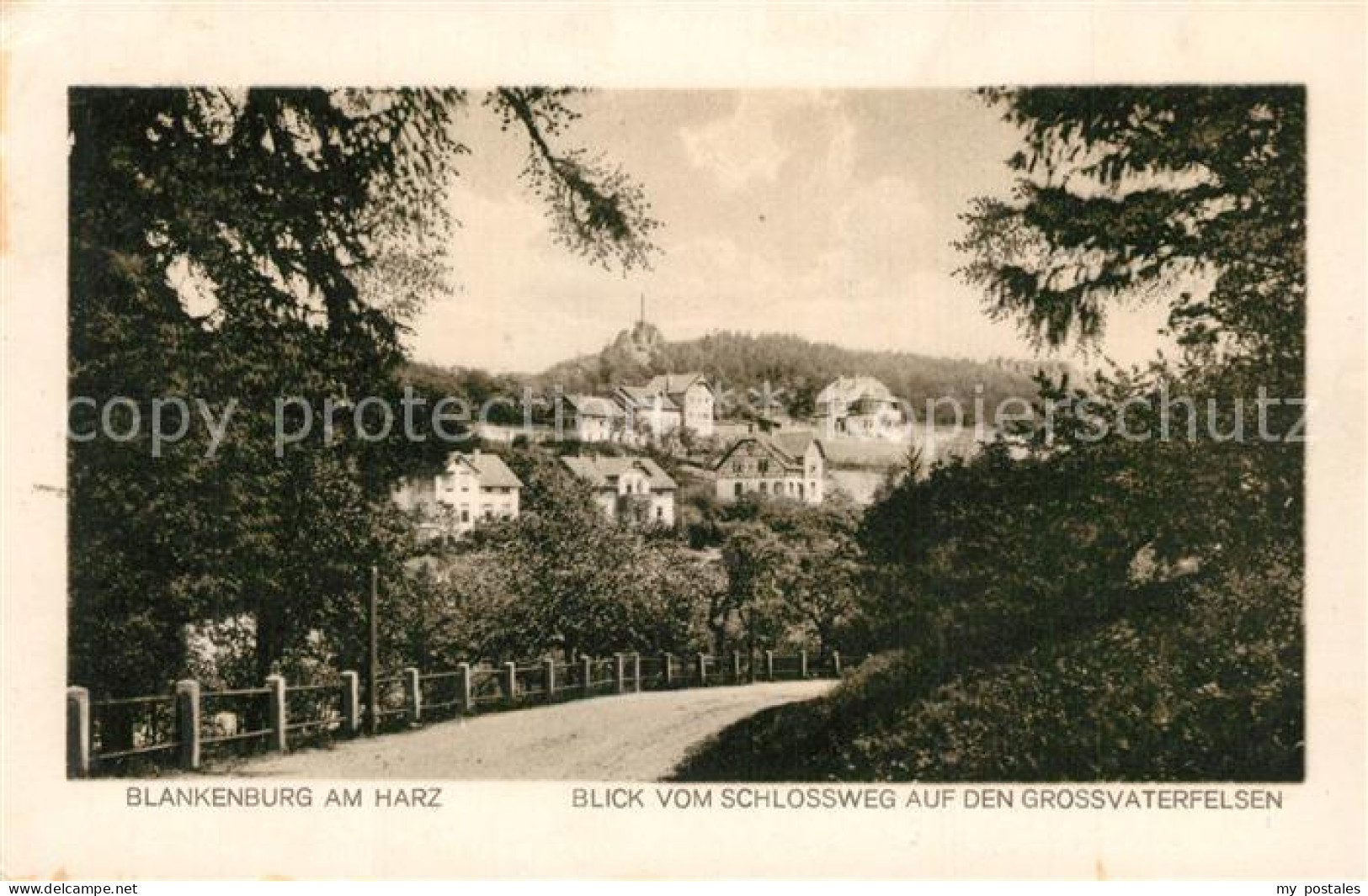 73561348 Blankenburg Harz Blick Vom Schlossweg Auf Grossvaterfelsen Blankenburg  - Blankenburg