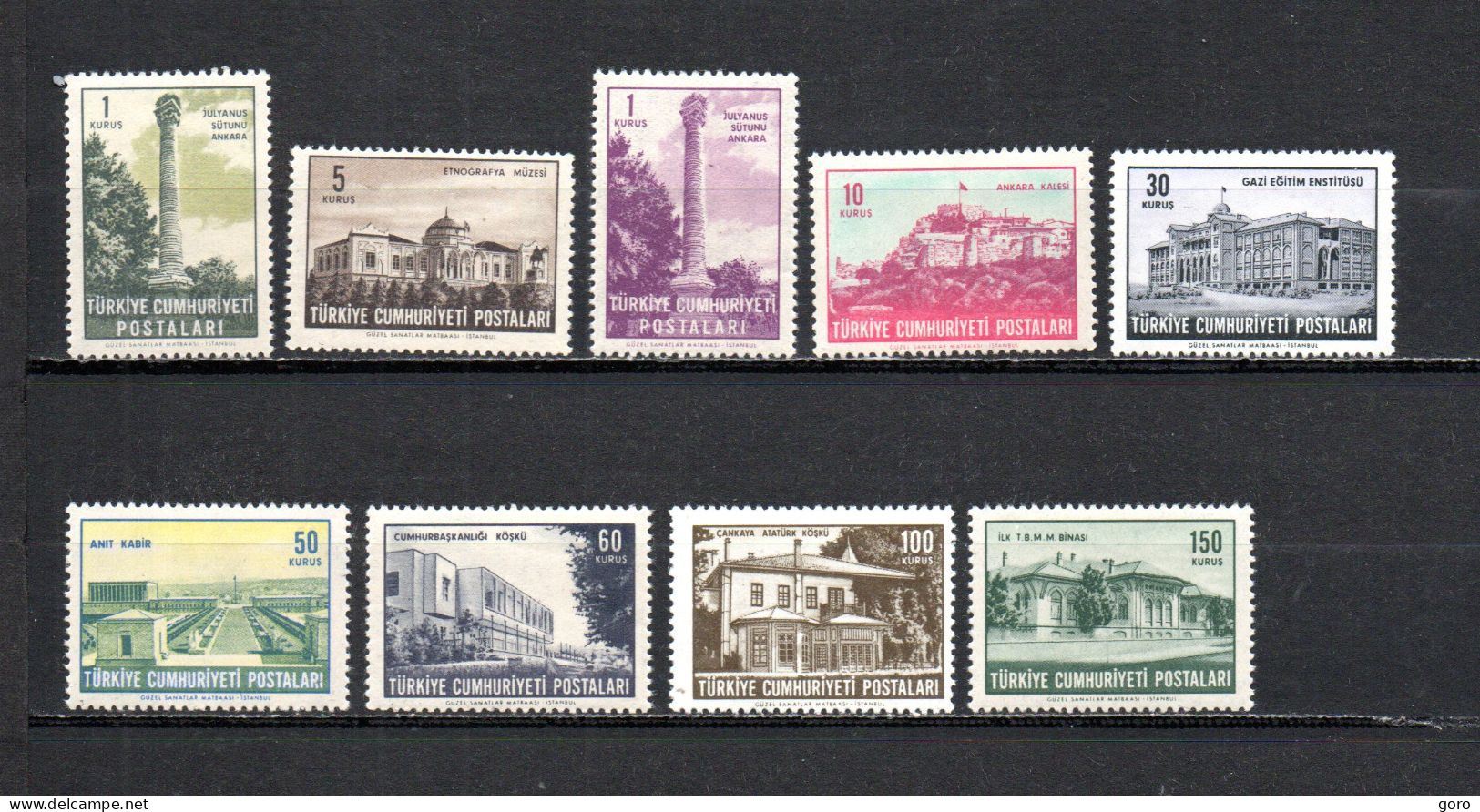 Turquía  1963  .-   Y&T  Nº   1638/1646   ** - Unused Stamps