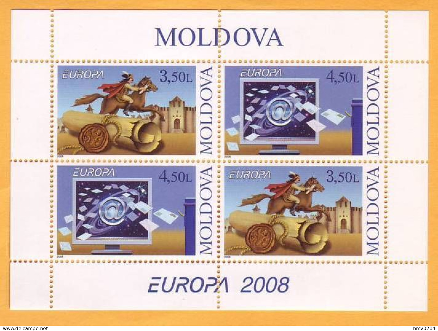 2008  Moldova Moldavie Moldau Europe CEPT - 2008. H-blatt   Mint - 2008
