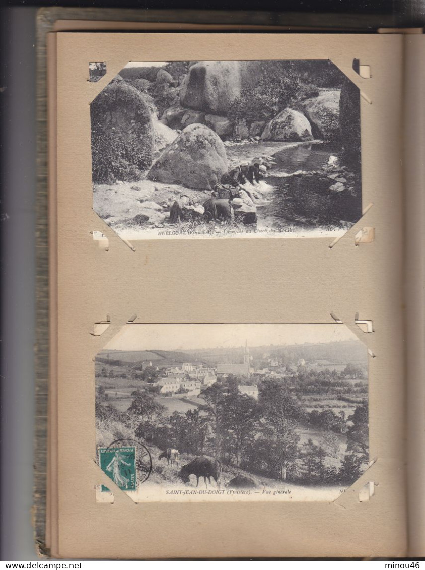 BRETAGNE : ALBUM COMPLET DE 112 CPA DONT 88 ANIMEES  UNIQUEMENT BRETAGNE . BON A T.B.ETAT. VOIR SCANS ET DESC.PETIT PRIX - 100 - 499 Cartes