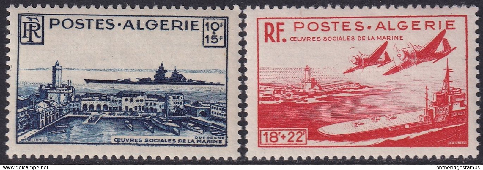 Algeria 1949 Sc B55-6 Algérie Yt 273-4 Set MLH* - Neufs