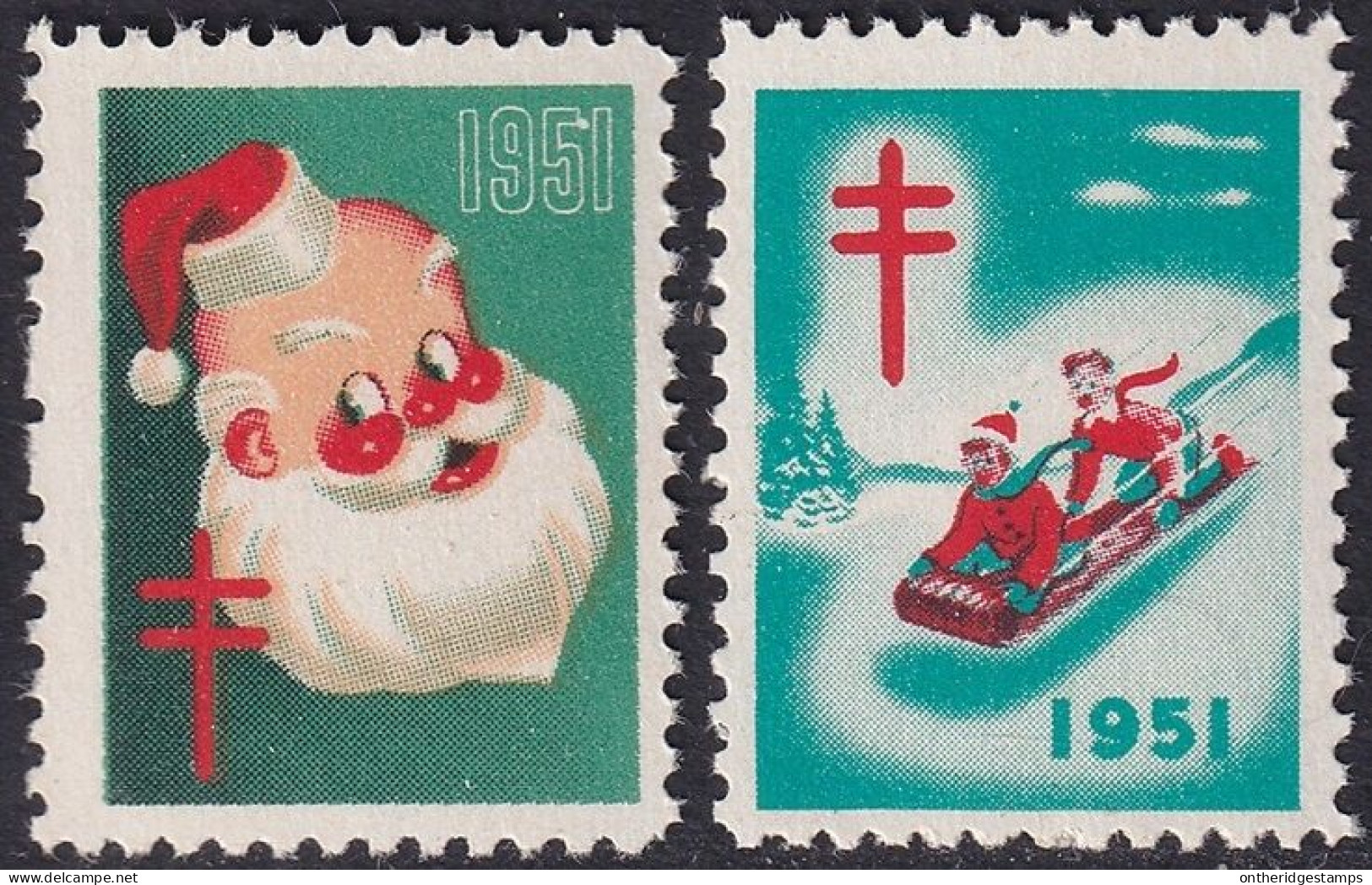 Canada 1951  Christmas Seal Set MNH** - Vignettes Locales Et Privées