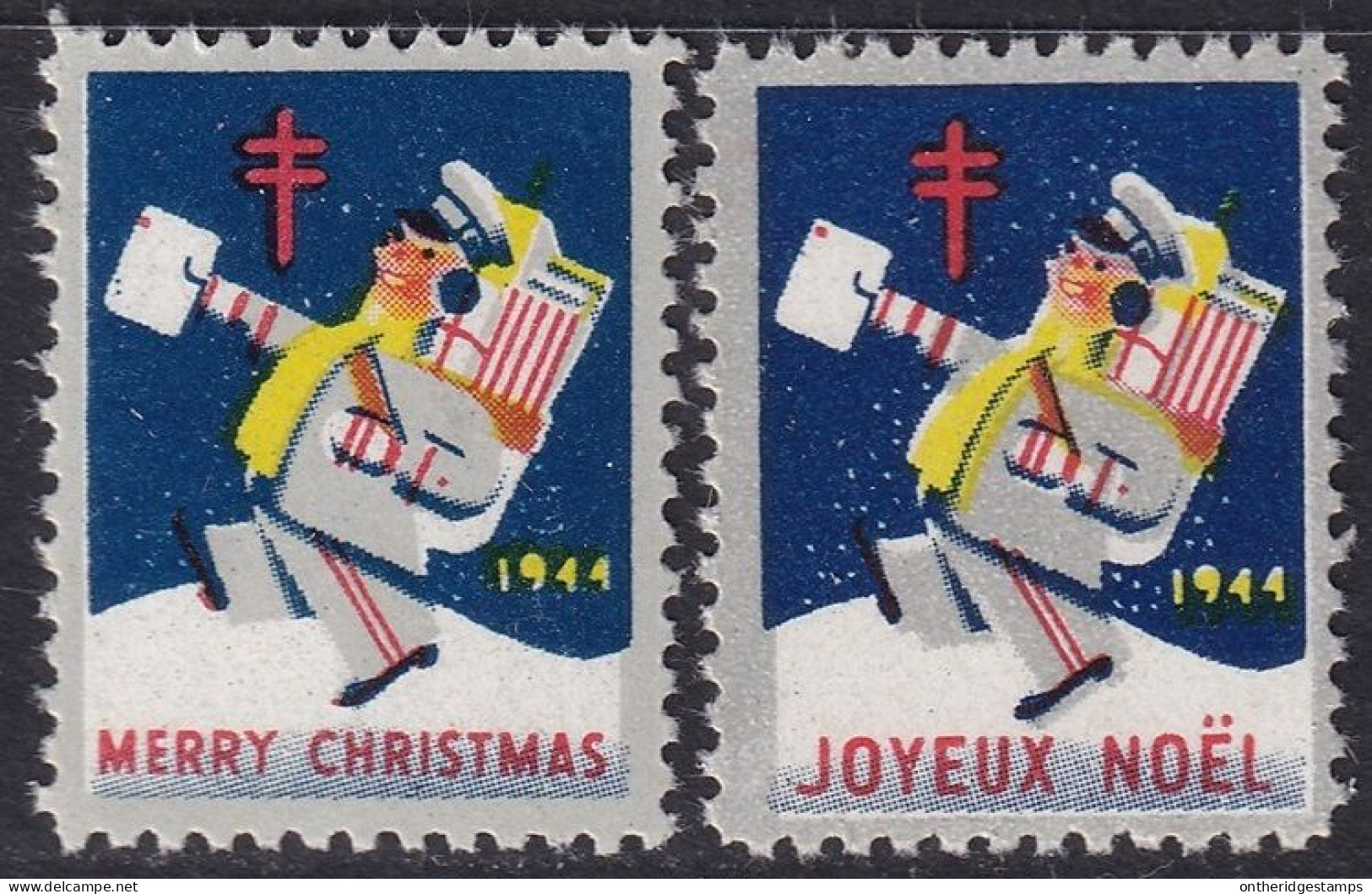 Canada 1944  Christmas Seal Set MNH** - Vignettes Locales Et Privées