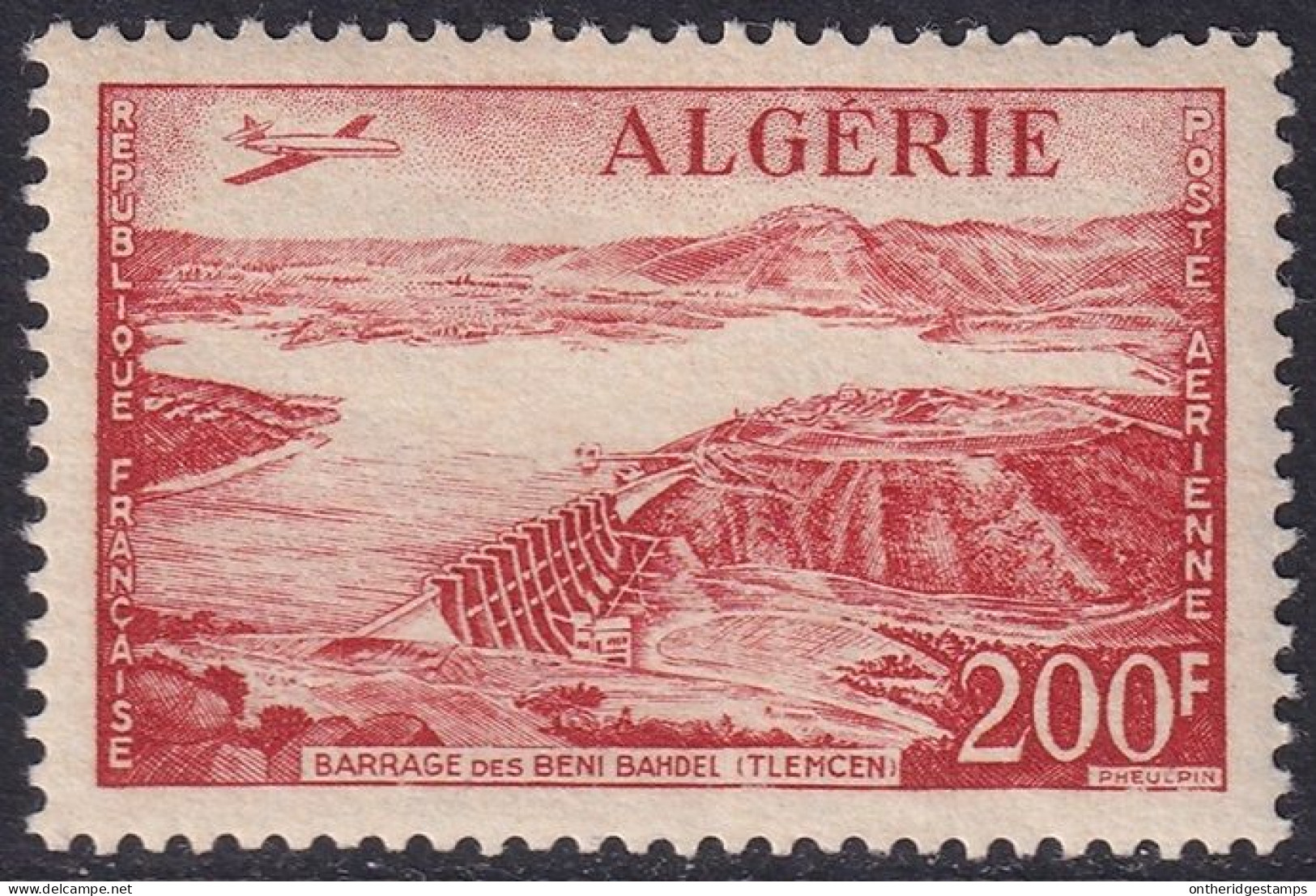 Algeria 1957 Sc C12 Algérie Yt PA14 Air Post MH* - Luchtpost