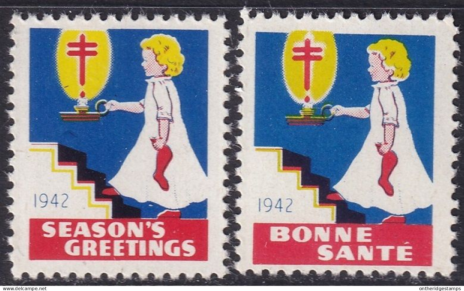 Canada 1942  Christmas Seal Set MNH** - Vignettes Locales Et Privées