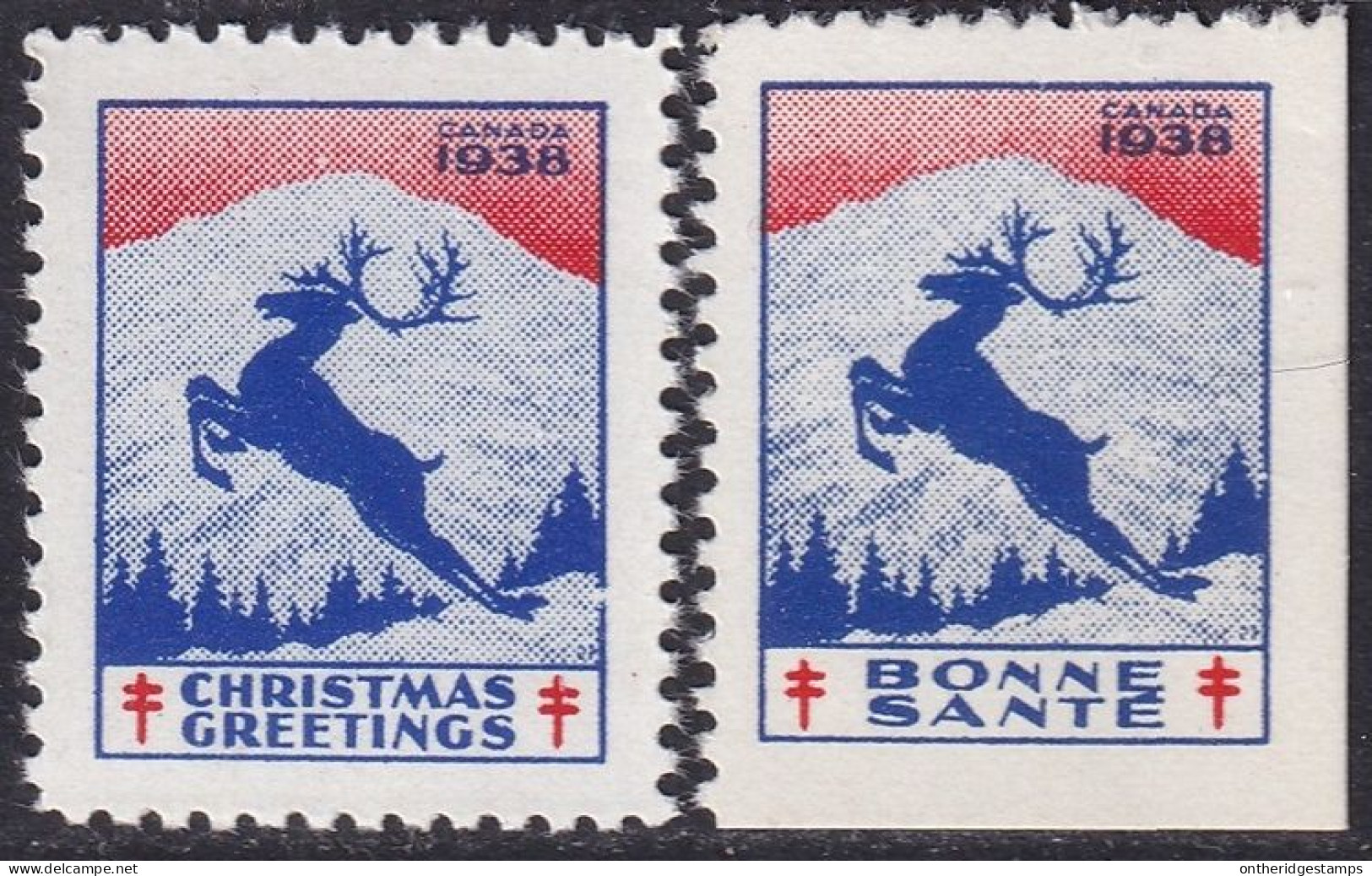Canada 1938  Christmas Seal Set MNH** - Privaat & Lokale Post