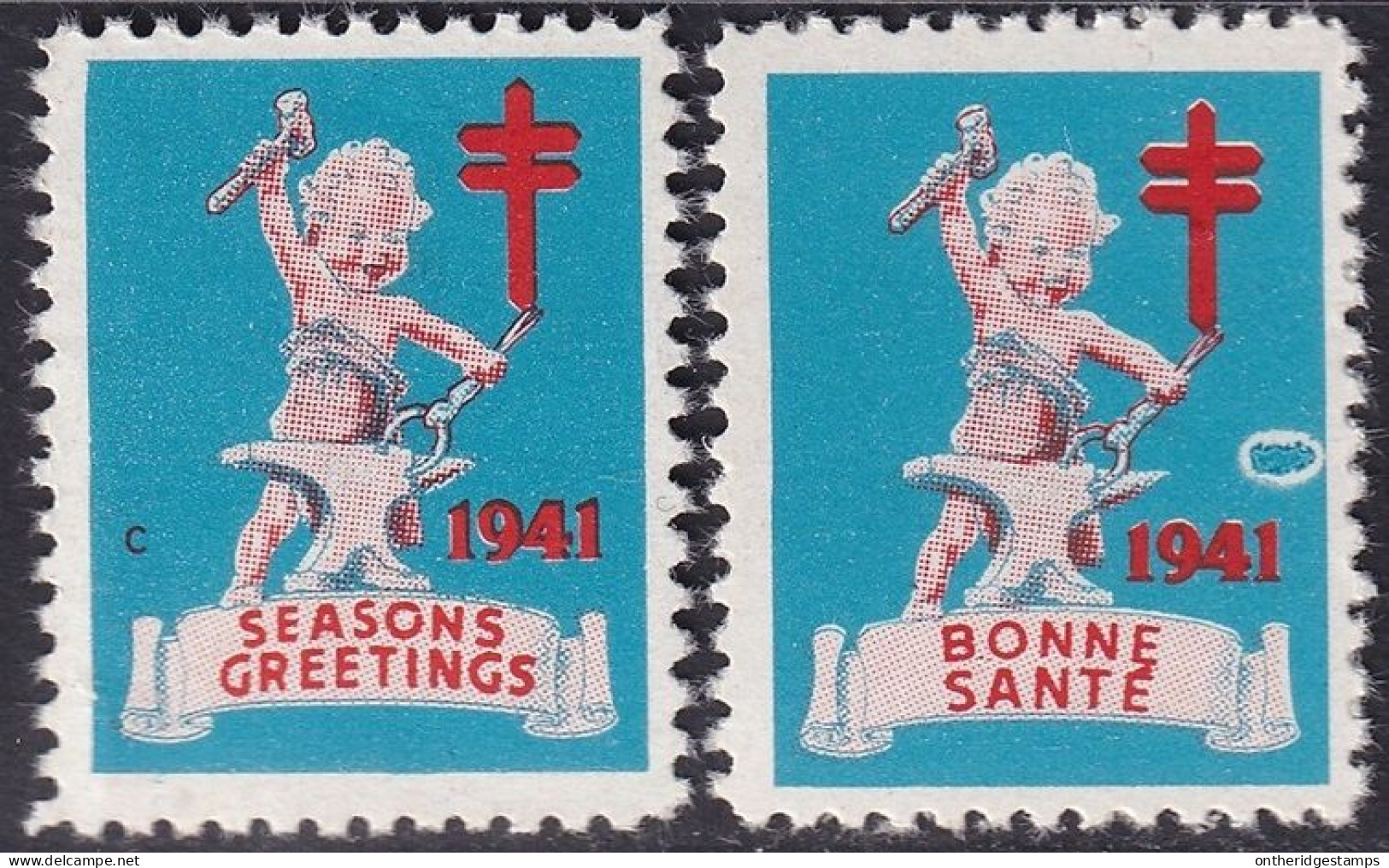 Canada 1941  Christmas Seal Set MNH** - Vignettes Locales Et Privées