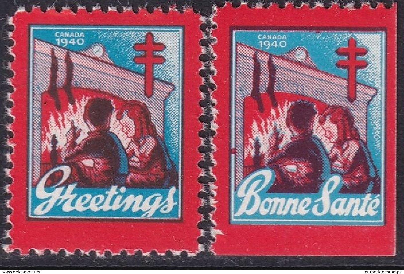 Canada 1940  Christmas Seal Set MNH** - Vignettes Locales Et Privées