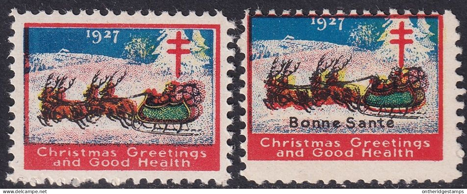 Canada 1927  Christmas Seal Set MNH** - Vignette Locali E Private