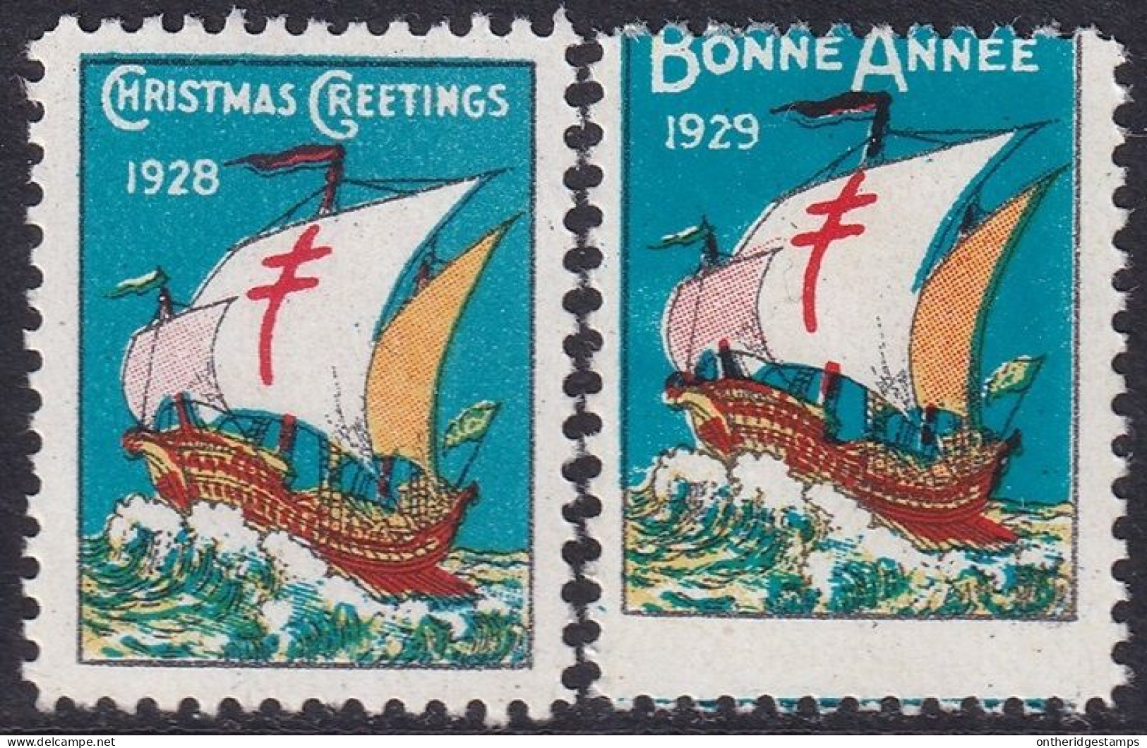 Canada 1928  Christmas Seal Set MNH** - Privaat & Lokale Post