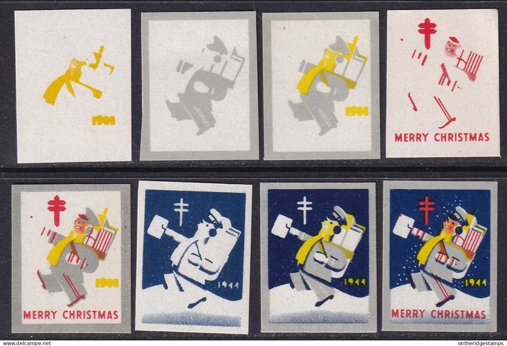 Canada 1944  Christmas Seal Progressive Colour Proof Set MNH** - Vignette Locali E Private