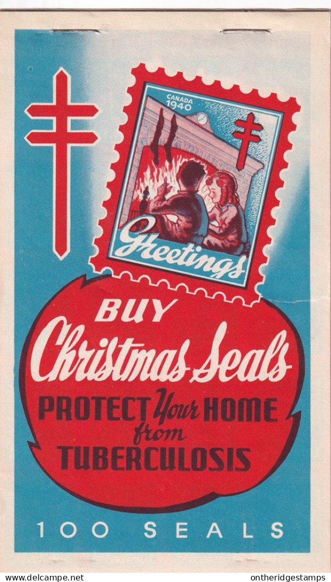 Canada 1940  Christmas Seal Booklet MNH** - Vignette Locali E Private