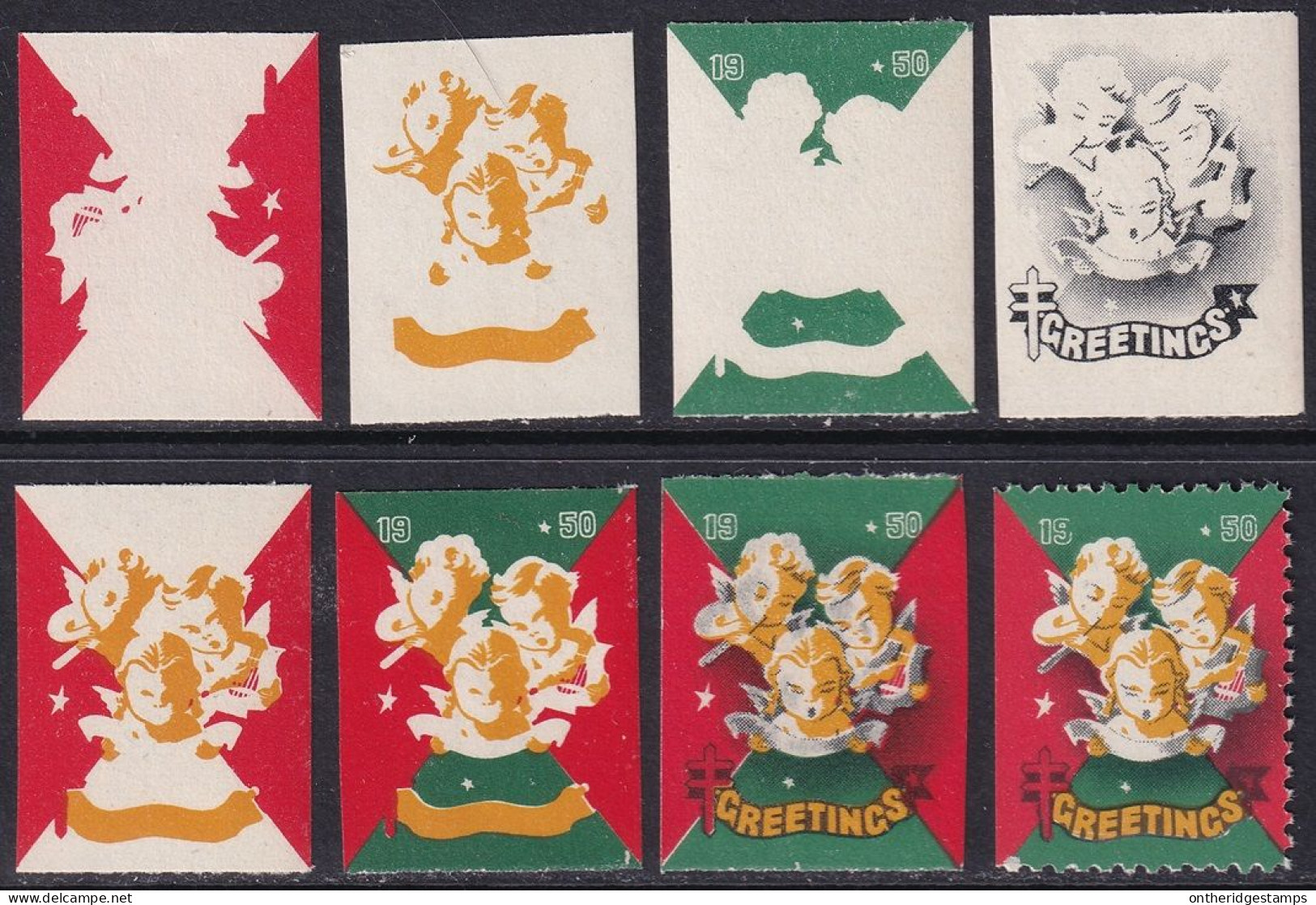 Canada 1950  Christmas Seal Progressive Colour Proof Set MNG(*) - Local, Strike, Seals & Cinderellas