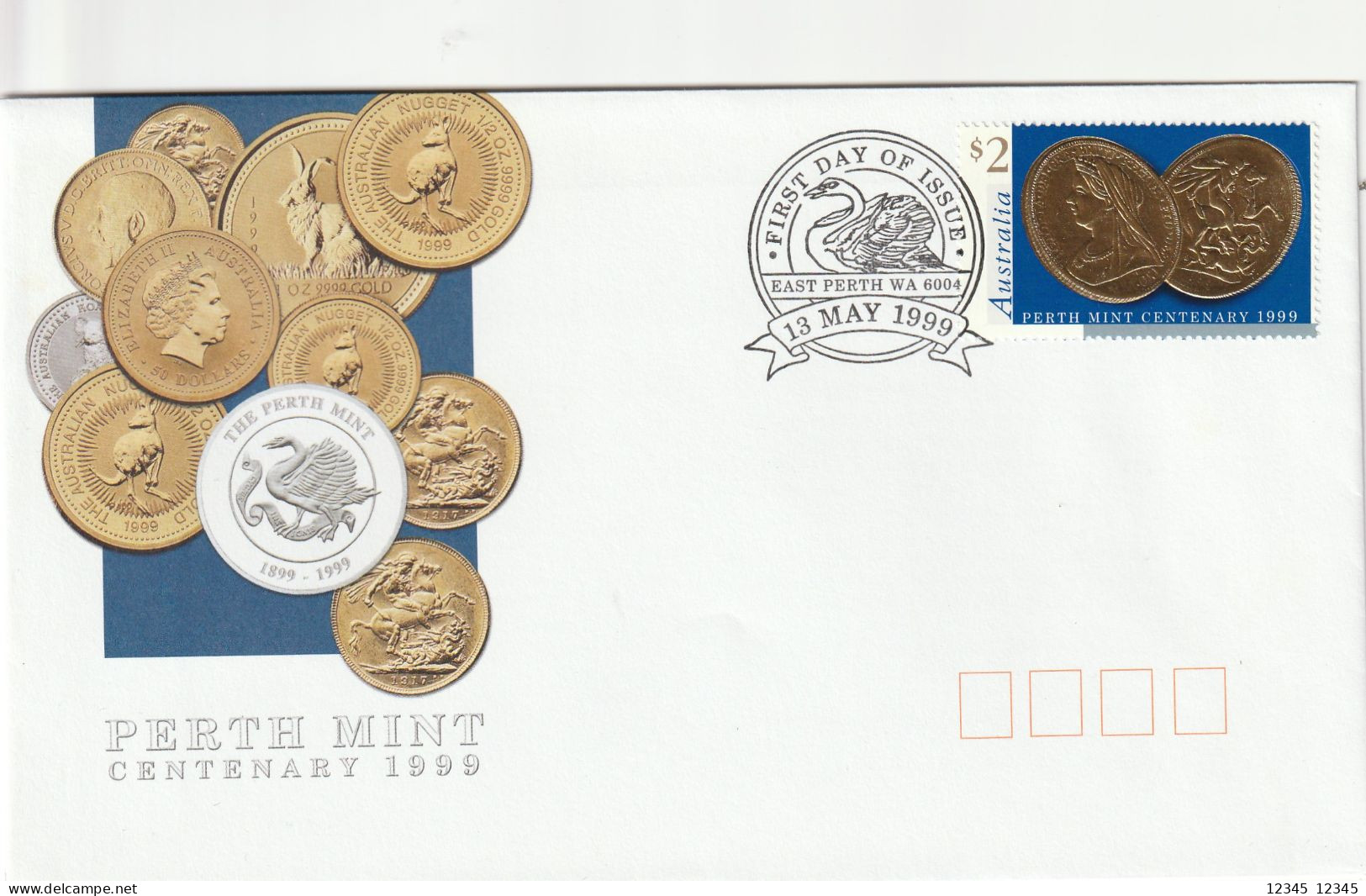 Australië 1999, FDC Unused, 100 Years Of The State Mint, Perth, Coins - Sobre Primer Día (FDC)