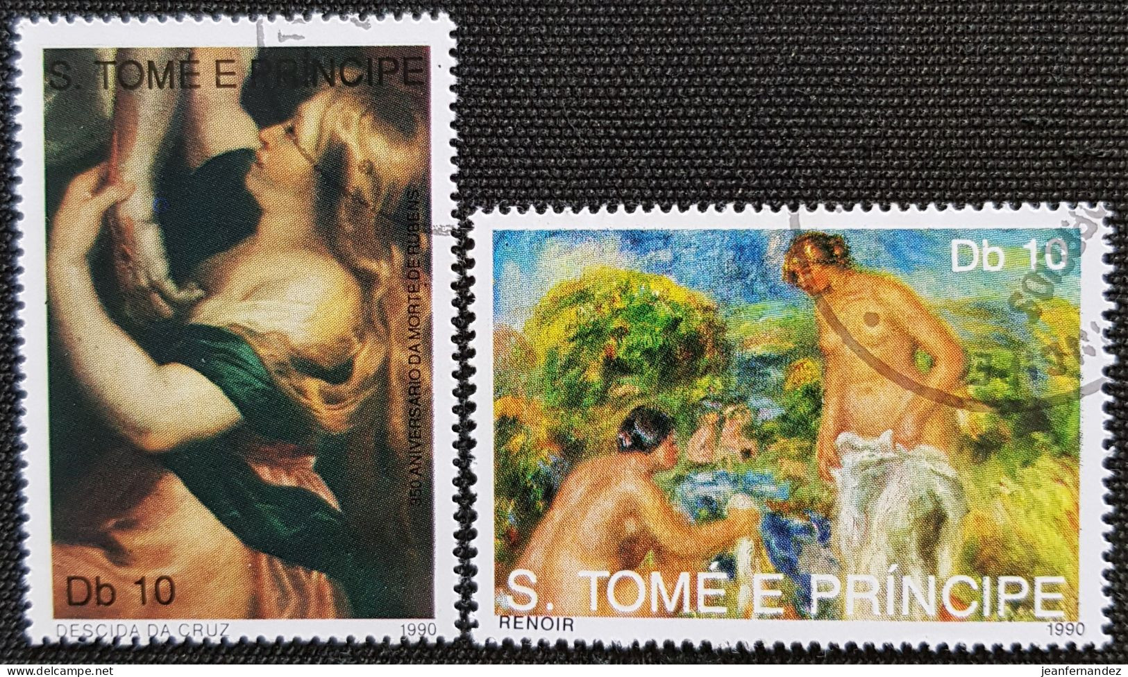 Sao Tome Et Principe 1990 Paintings And Anniversaries Of Famous Painters   Stampworld N° 1235 Et 1236 - São Tomé Und Príncipe