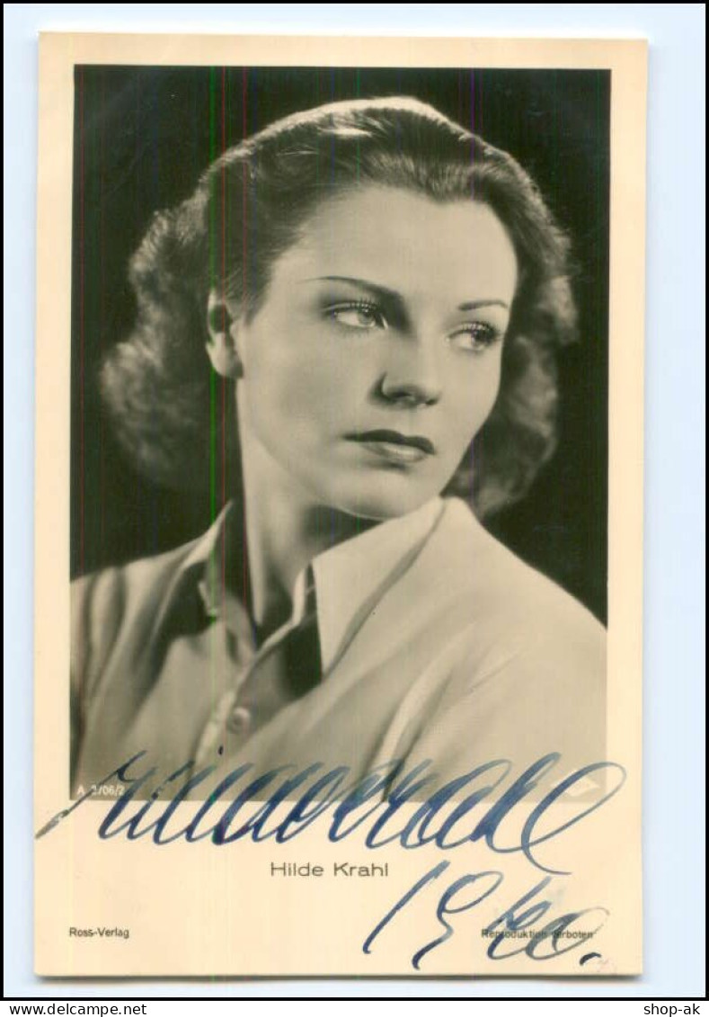 XX15360/ Hilde Krahl  Original Autogramm  Ross Foto AK  1940 - Autografi