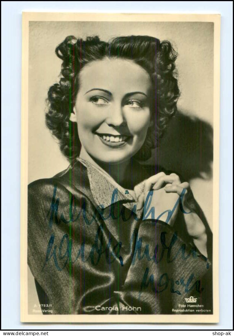 XX15363/ Carola Höhn  Original Autogramm  Ross Foto AK  1941 - Handtekening