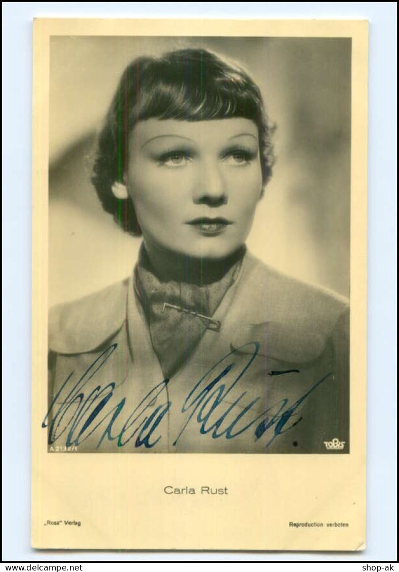 XX15362/ Carla Rust Original Autogramm  Ross Foto AK  1940 - Handtekening