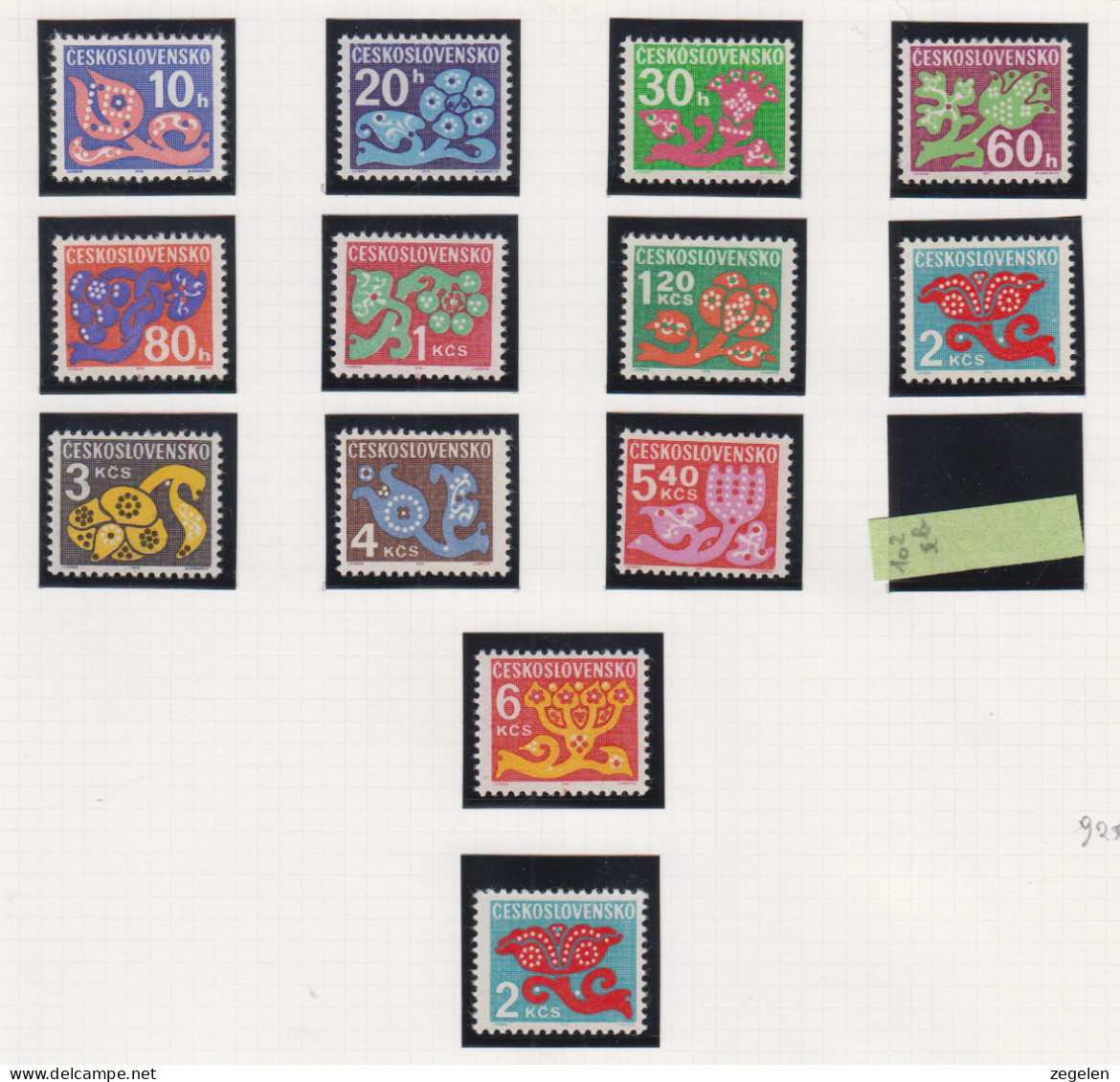 Tsjechoslovakije Michel-cat. Porto 92x/103x ** - Postage Due