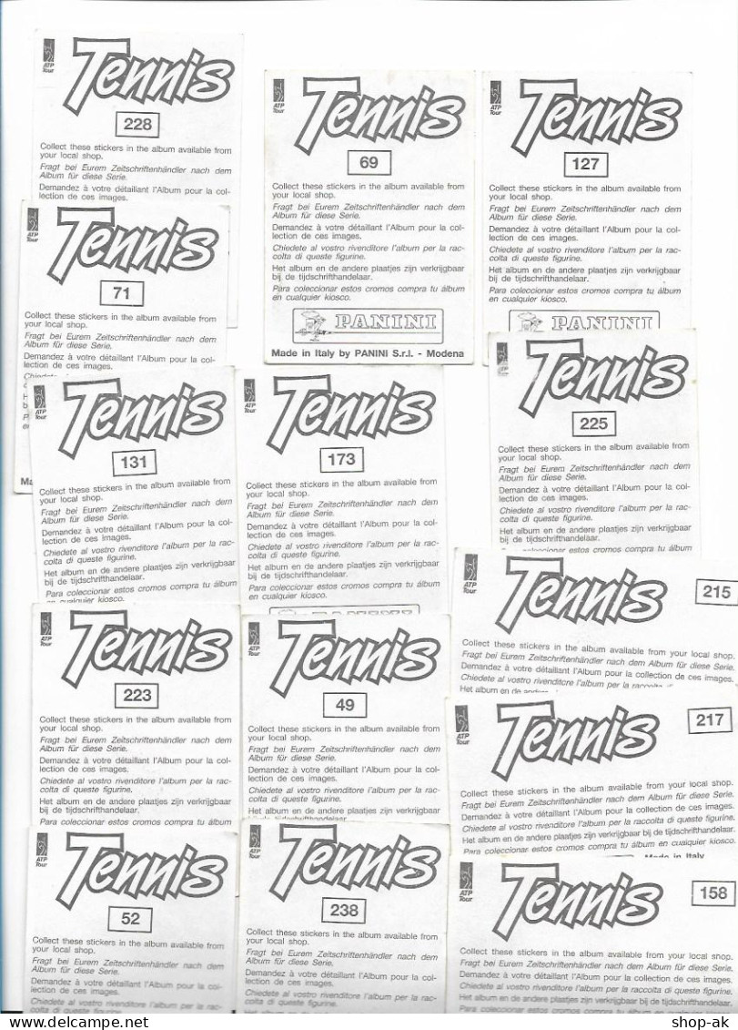 Y20935/ 14 Panini Bilder Sticker Tennis - Autres & Non Classés
