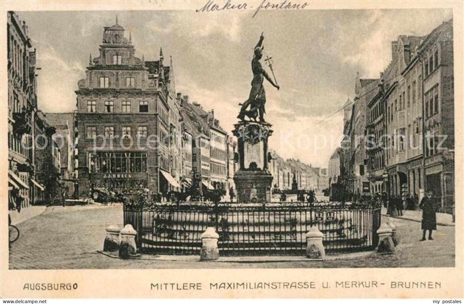 73560911 Augsburg Maximiliansstrasse Merkurbrunnen Augsburg - Augsburg