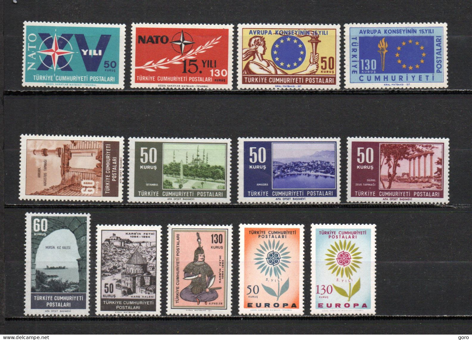 Turquía  1964  .-   Y&T  Nº   1686/1687-1688/1689-1690/1694-1695/1696-1697/1698   ** - Unused Stamps